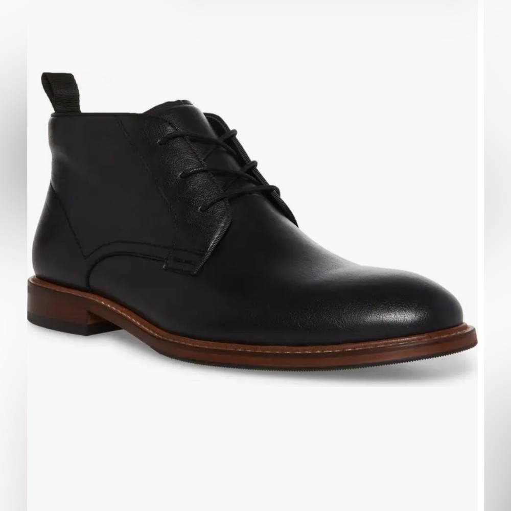 Steve Madden Chevy Chukka Boots shoes Men’s Size 7 Black brown lace up NWOT